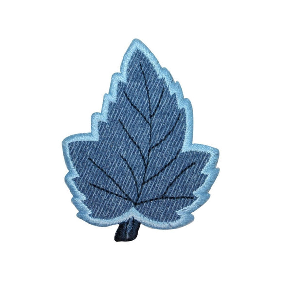 ID 1402 Winter Maple Leaf Patch Frost Leaves Tree Embroidered Iron On Applique