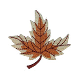 ID 1408 Fallen Maple Leaf Patch Tree Leaves Craft Embroidered Iron On Applique