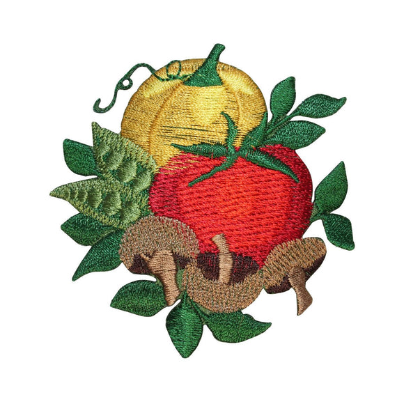 ID 1409 Tomatoes With Mushrooms Patch Grow Veggies Embroidered Iron On Applique