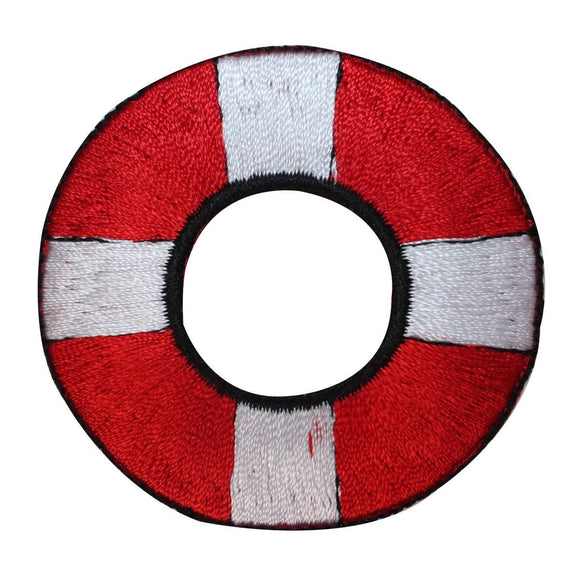 ID 1973 Life Preserver Patch Nautical Ring Float Embroidered Iron On Applique