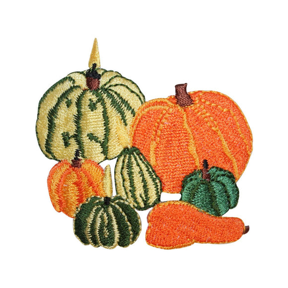 ID 1412 Assorted Pumpkins Patch Halloween Lantern Embroidered Iron On Applique