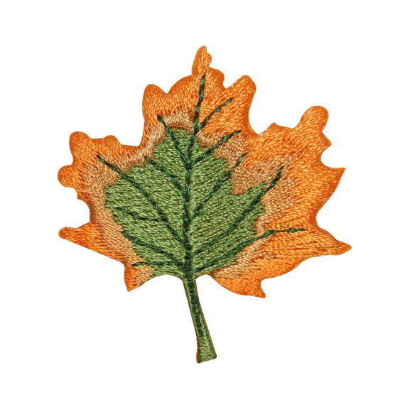 ID 1414A Changing Color Leaf Patch Maple Tree Leave Embroidered Iron On Applique