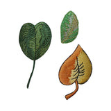 ID 1424ABC Set of 3 Assorted Leaf Patches Craft Embroidered Iron On Applique