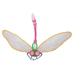 ID 1679A Sheer Dragonfly Patch Garden Bug Craft Embroidered Iron On Applique