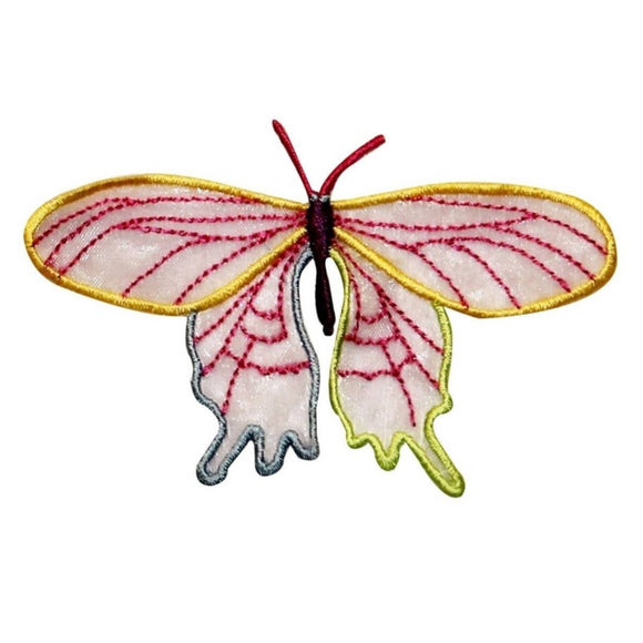 ID 2019 Butterfly With Lace Wing Patch Bug Insect Embroidered Iron On Applique