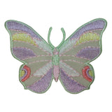 ID 2031 Pastel Color Butterfly Patch Garden Insect Embroidered Iron On Applique