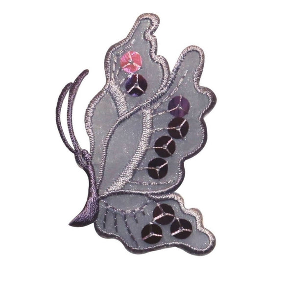 ID 2044 Butterfly Side View Patch Fairy Insect Sequin Emblem Iron On Applique
