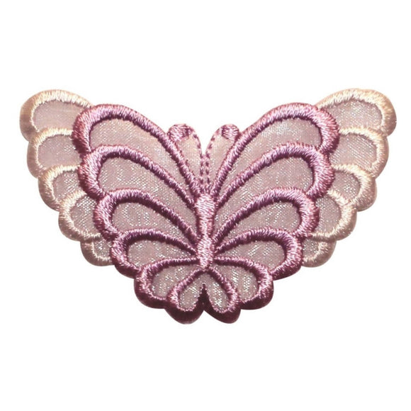 ID 2046 Butterfly Emblem Patch Garden Fairy Wing Embroidered Iron On Applique