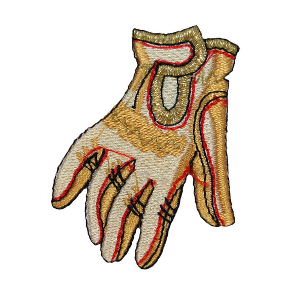 ID 1466 Baseball Batting Glove Patch Sport Hand Embroidered Iron On Applique