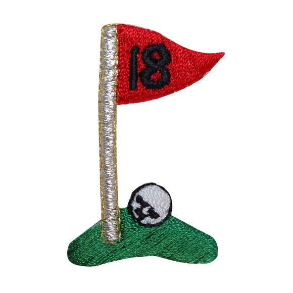 ID 1500 18th Hole Golf Ball Patch Last Finish Craft Embroidered Iron On Applique