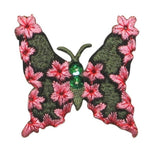 ID 2080 Floral Butterfly Patch Garden Fairy Insect Embroidered Iron On Applique