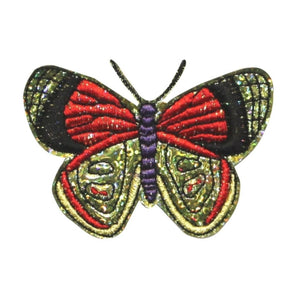 ID 2081 Metallic Butterfly Patch Garden Fairy Insect Embroidered IronOn Applique