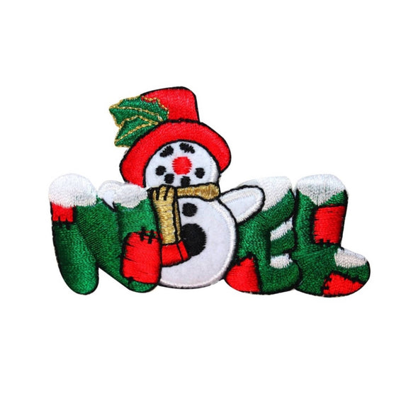 ID 8025 Noel Snowman Patch Christmas Winter Decorate Embroidered IronOn Applique