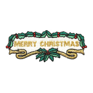 ID 8060 Merry Christmas Decoration Patch Holiday Embroidered Iron On Applique