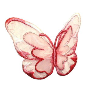 ID 2096 Lace Butterfly Patch 3D Wing Fairy Insect Embroidered Iron On Applique