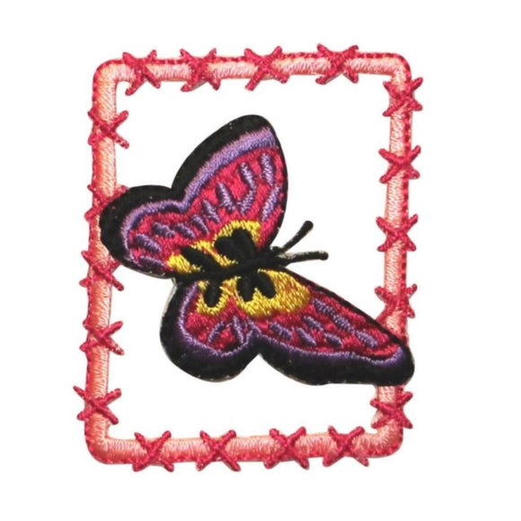 ID 2098 Butterfly Badge Patch Garden Flying Insect Embroidered Iron On Applique