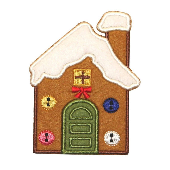 ID 8089 Gingerbread House Patch Tiny Candy Home Decorate Felt Iron On Applique