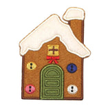 ID 8089 Gingerbread House Patch Tiny Candy Home Decorate Felt Iron On Applique