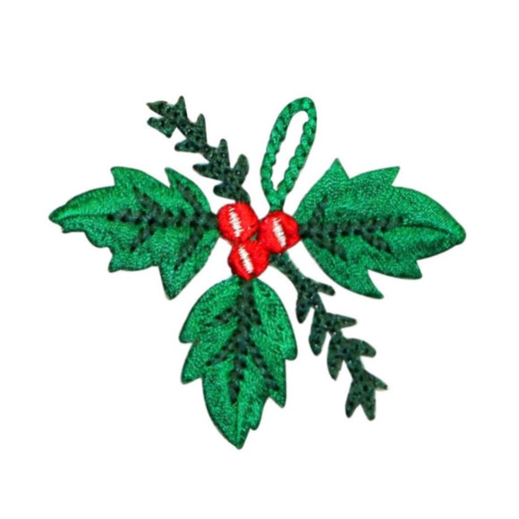 ID 8090 Mistletoe Hanging Patch Christmas Kiss Decor Embroidered IronOn Applique
