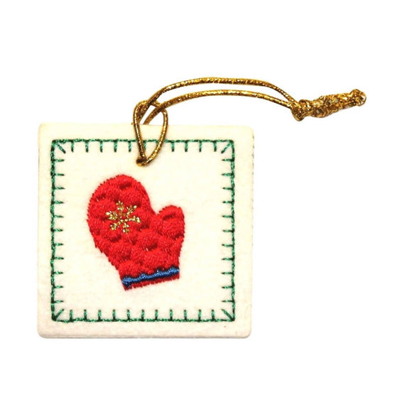 ID 8094 Mitten Bag Tag Patch Christmas Present Gift Felt Sew On Applique