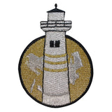 ID 1860 Lighthouse Badge Patch Travel Nautical Embroidered Iron On Applique
