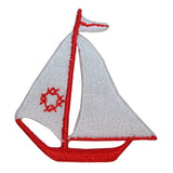 ID 1883A Sailboat Emblem Patch Ocean Ship Nautical Embroidered Iron On Applique