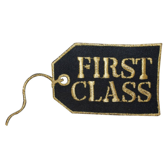 ID 1900 First Class Bag Tag Patch Travel Souvenir Embroidered Iron On Applique