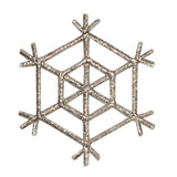 ID 8112 Snowflake Design Patch Winter Christmas Ice Embroidered Iron On Applique