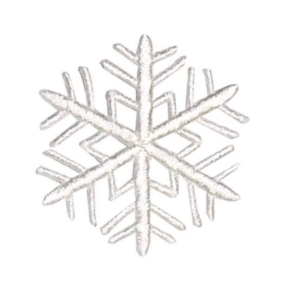 ID 8137 Snowflake Patch Winter Christmas Snow Ice Embroidered Iron-On Applique