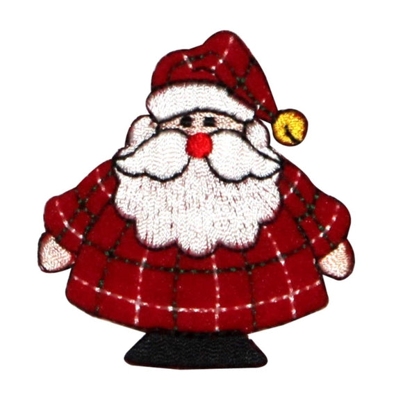 ID 8159A Fuzzy Santa In Pajamas Patch Christmas Toy Embroidered Iron On Applique