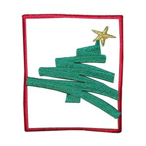ID 8171A Christmas Tree Badge Patch Craft Emblem Embroidered Iron On Applique