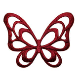 ID 2229 Butterfly Outline Patch Symbol Craft Garden Embroidered Iron On Applique