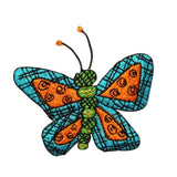 ID 2230 Cartoon Butterfly Patch Garden Bug Insect Embroidered Iron On Applique