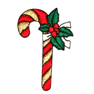 ID 8188B Festive Candy Cane Patch Christmas Decorate Embroidered IronOn Applique