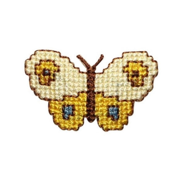 ID 2162C Knit Style Butterfly Patch Garden Bug Fairy Embroidered IronOn Applique