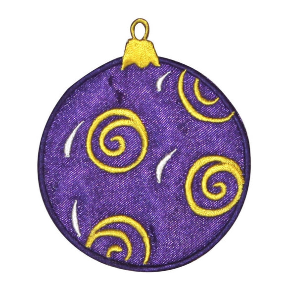 ID 8196A Christmas Tree Ornament Patch Hanging Ball Embroidered Iron On Applique