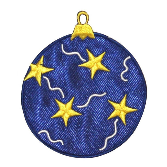 ID 8196B Starry Christmas Tree Ornament Patch Ball Embroidered Iron On Applique