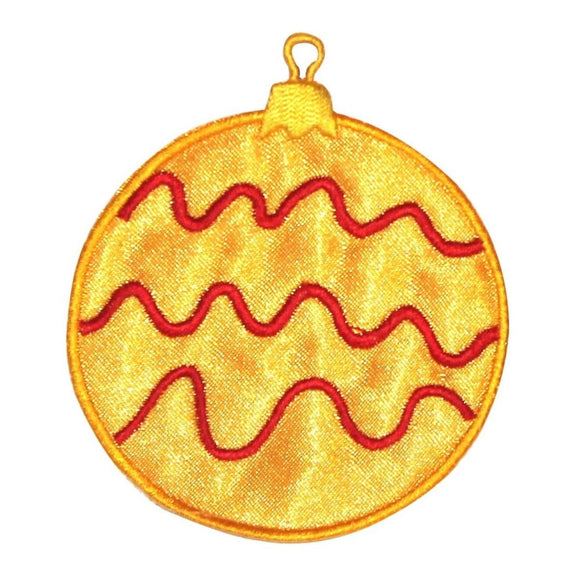 ID 8197 Christmas Tree Ornament Patch Hanging Ball Embroidered Iron On Applique