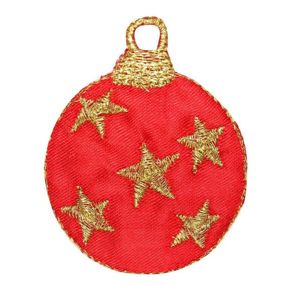 ID 8199B Star Christmas Tree Ornament Patch Ball Embroidered Iron On Applique
