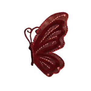 ID 2164B Butterfly With 3D Wing Patch Garden Bug Embroidered Iron On Applique