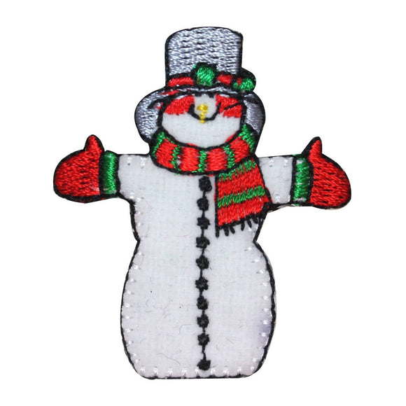 ID 8218D Snowman Dressed Up Patch Winter Decoration Embroidered Iron On Applique