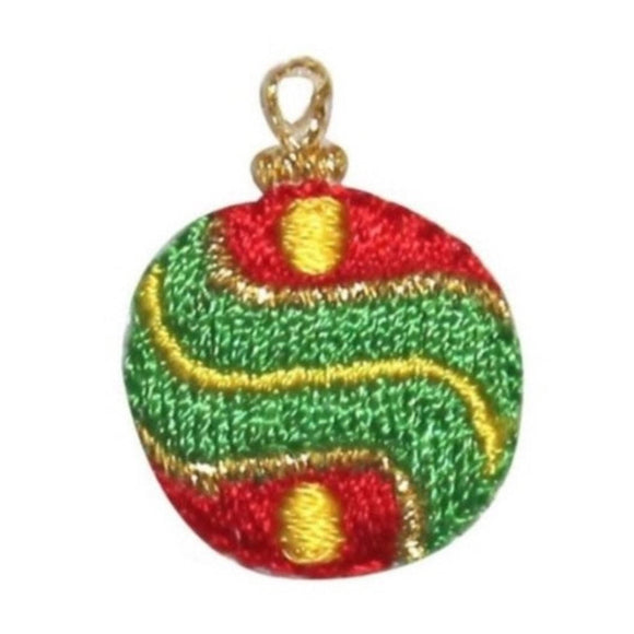 ID 8223E Lot of 3 Christmas Tree Ornament Patches Embroidered Iron On Applique