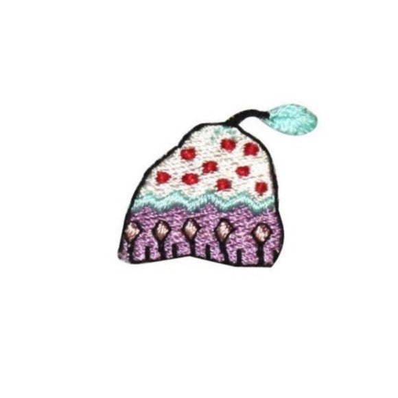 ID 8231A Winter Hat With Ball Patch Stocking Cap Embroidered Iron On Applique