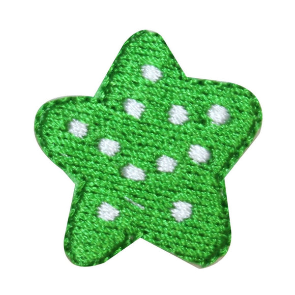 ID 8234F Lot of 3 Polka Dot Green Star Patch Candy Embroidered Iron On Applique