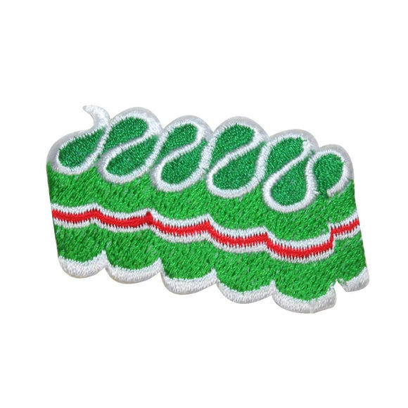 ID 8234H Christmas Ribbon Candy Patch Holiday Taffy Embroidered Iron On Applique