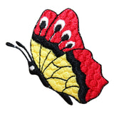 ID 2189 Butterfly Side View Patch Flying Garden Bug Embroidered Iron On Applique