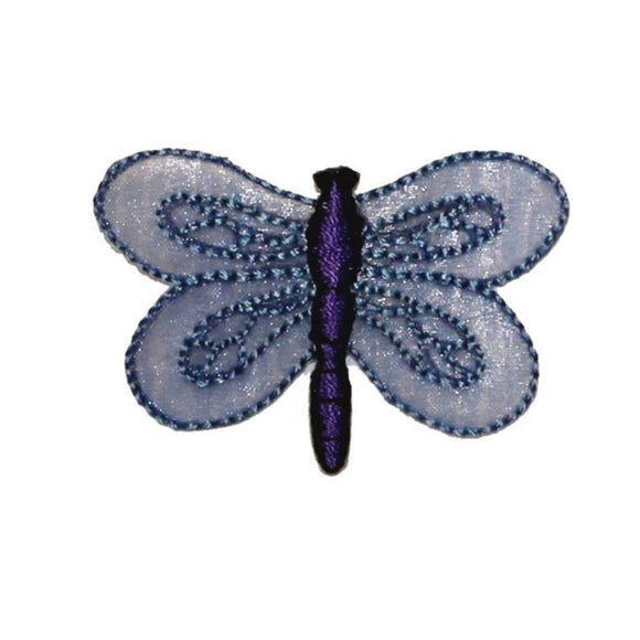 ID 2313 Sheer Wing Butterfly Patch Garden Insect Embroidered Iron On Applique