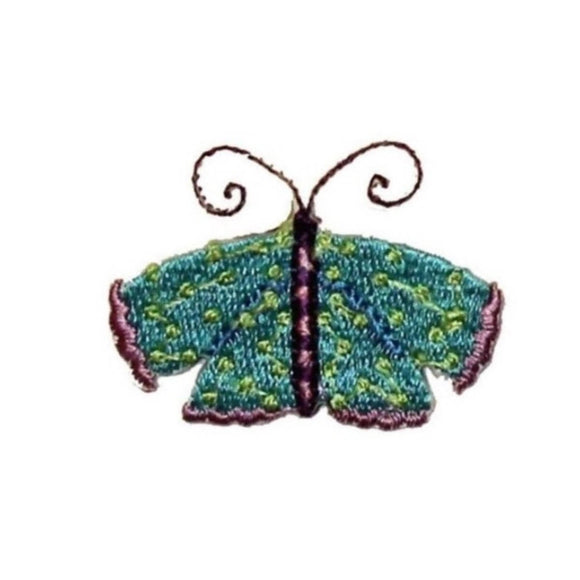 ID 2320A Fancy Spotted Butterfly Patch Garden Insect Embroidered IronOn Applique