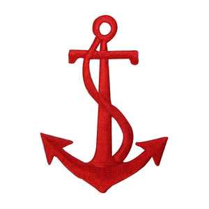 ID 2632 Anchor Emblem Patch Nautical Boat Marine Embroidered Iron On Applique