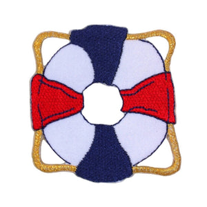 ID 2648 Nautical Life Preserver Patch Ensign Yacht Club Sailing IronOn Applique